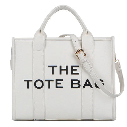 Women'S New Fashionable Tote Bag Simple PU Letter Handbag Casual Large Capacity Crossbody Bag Fashionable Solid Color Tote Bag
