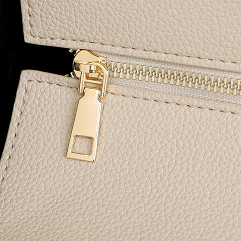 Women'S New Fashionable Tote Bag Simple PU Letter Handbag Casual Large Capacity Crossbody Bag Fashionable Solid Color Tote Bag