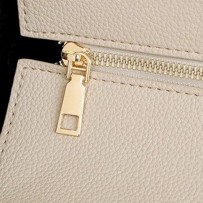 Women'S New Fashionable Tote Bag Simple PU Letter Handbag Casual Large Capacity Crossbody Bag Fashionable Solid Color Tote Bag