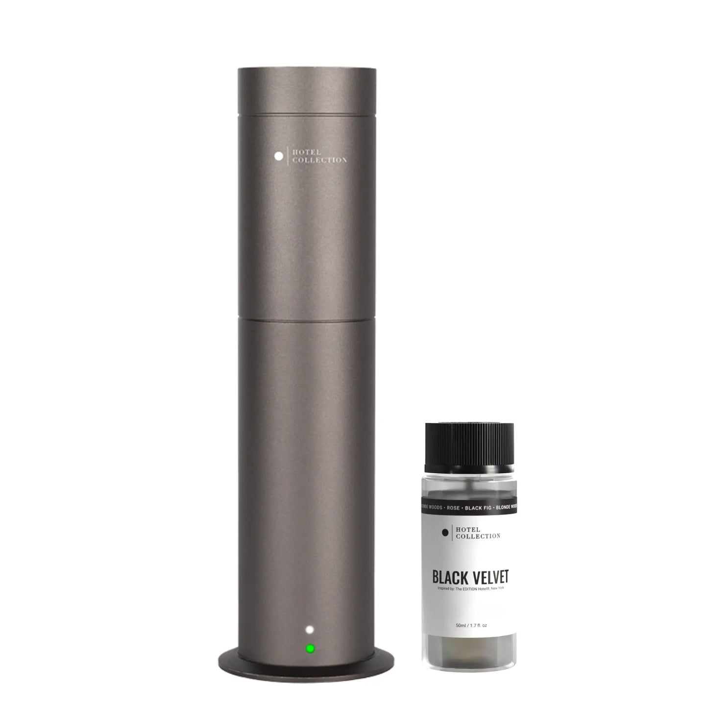 Hotel Collection | Scent Diffuser Discovery Kit Covers up to 600 sq/ft with One Fragrance Oil 50mL (1.69 Fl Oz) - Color: Space Gray, Scent: My Way Inspired by: 1 Hotel®, Miami Beach