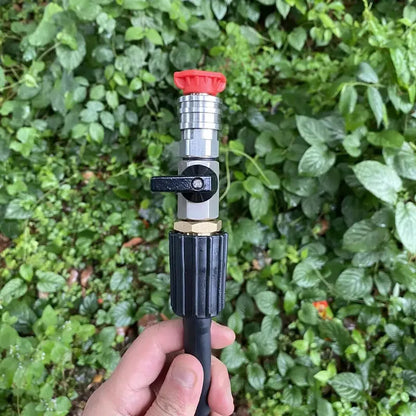 High Pressure Washer Ball Valve Kit 1/4" Quick Connector and M22 14mm for Power Washer Hose Switch On/off