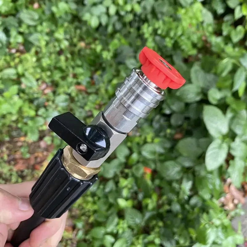 High Pressure Washer Ball Valve Kit 1/4" Quick Connector and M22 14mm for Power Washer Hose Switch On/off
