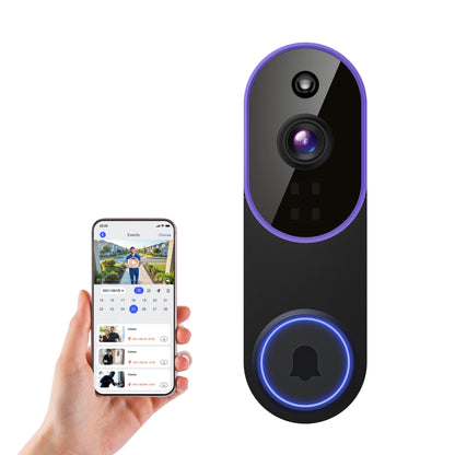 1080P Wireless Video Doorbell Camera, Smart AI Human Detection, FHD Live View, Cloud Storage, Night Vision, Two Way Audio, Instant Alert, 2.4G WiFi Only, Indoor/Outdoor Surveillance Cam for Home Security System
