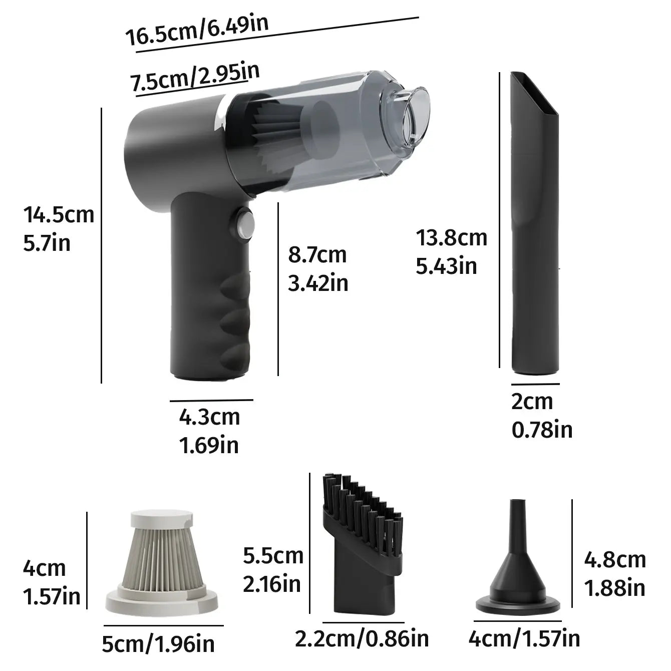 Portable Handheld Vacuum Cleaner, Rechargeable Car Vacuum Cleaner, Multifunctional Dust Cleaner, Household Cleaning Tool for Car, Office, Pet, Car Seat Cleaner, Car Cleaning Supplies, Interior Car Cleaner