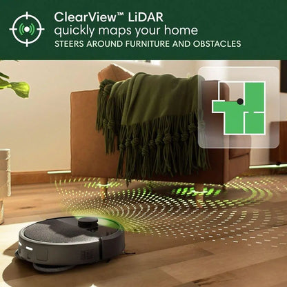 Roomba® Plus 405 Combo Robot Vacuum & Mop + AutoWash™ Dock – 70X Intense Suction with Carpet Boost, DualClean™ Mop Pads, Auto-Empty Debris, and Auto-Wash & Dry Mop Pads - up to 75 Days Hands-Free Cleaning