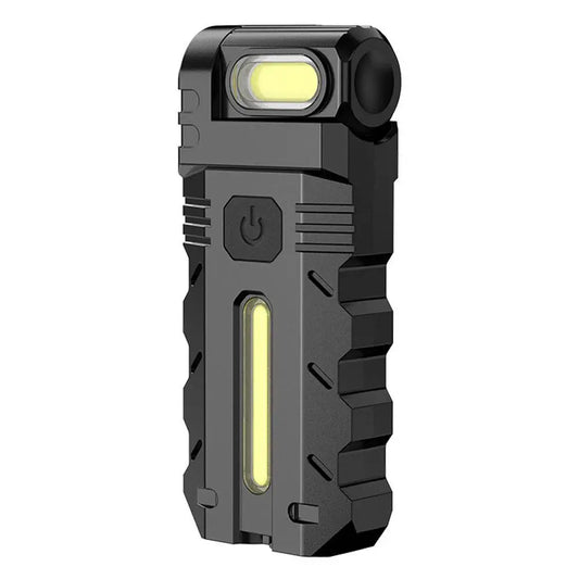 Multifunctional Mini Flashlight with Clip, Rechargeable Rotating Magnetic Work Light,Portable Hands Free Light for EDC Outdoors