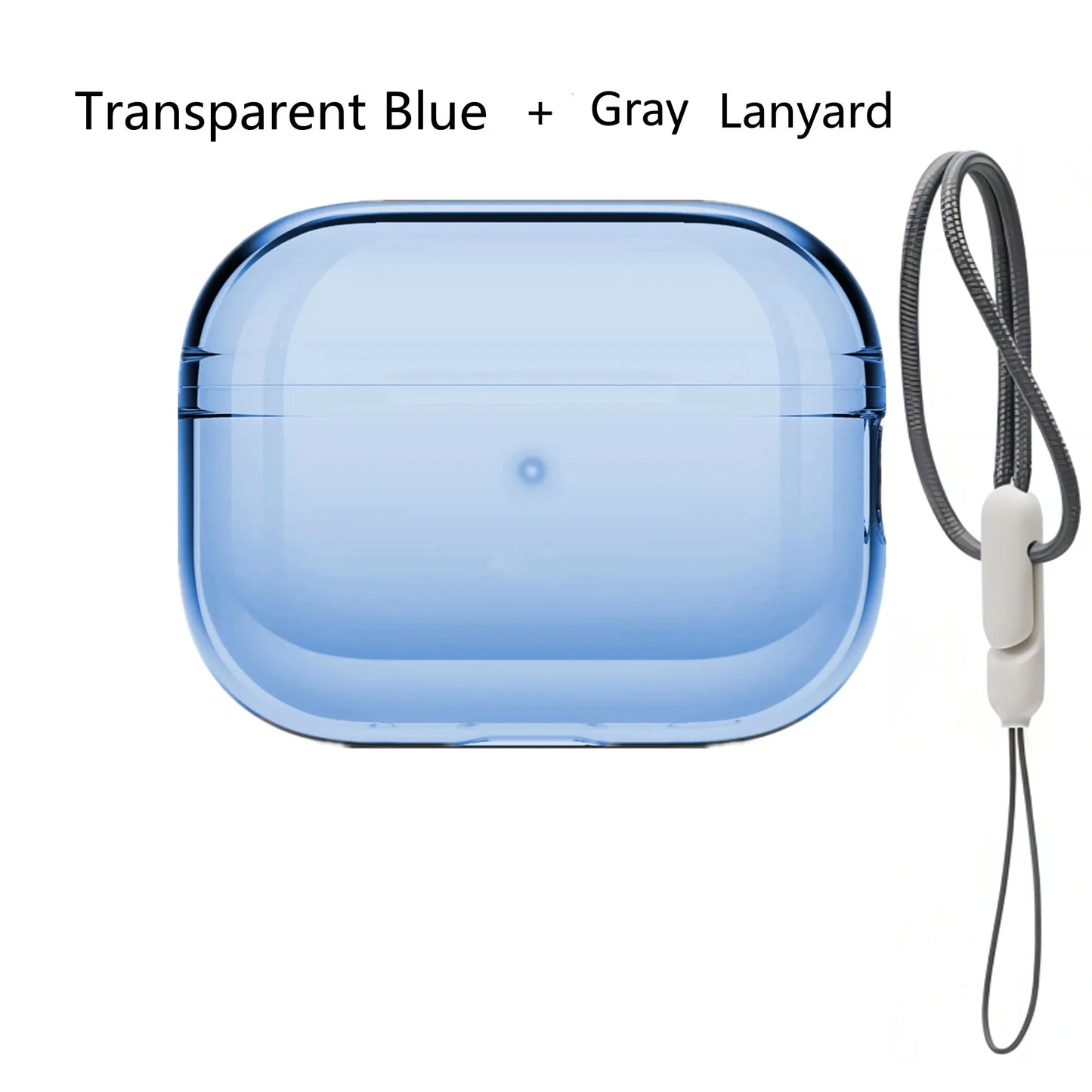 Colorful Transparent Protective Case Cover For Airpods Pro 2 TPU Soft Skin Shockproof Case Designed for Airpods Pro2 Earbuds - Color: Blue set 4