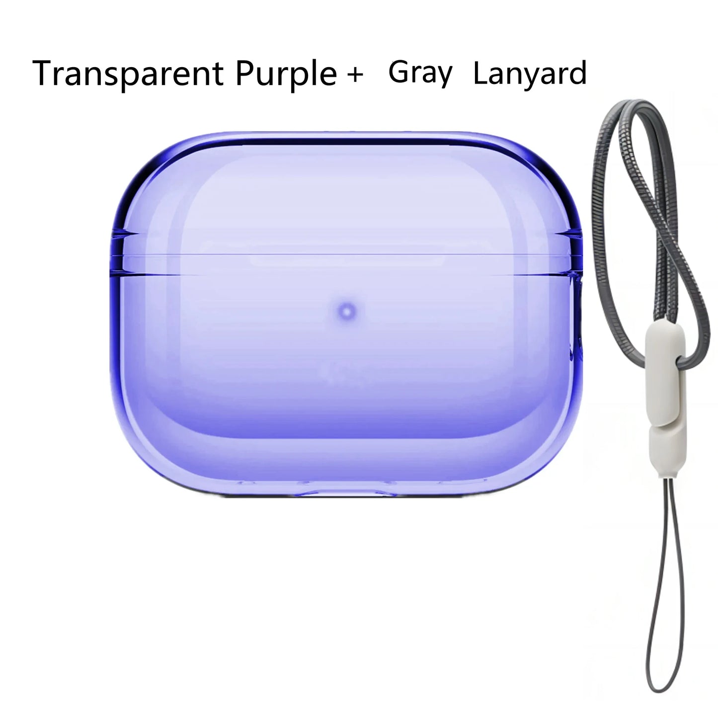 Colorful Transparent Protective Case Cover For Airpods Pro 2 TPU Soft Skin Shockproof Case Designed for Airpods Pro2 Earbuds - Color: Purple set 5