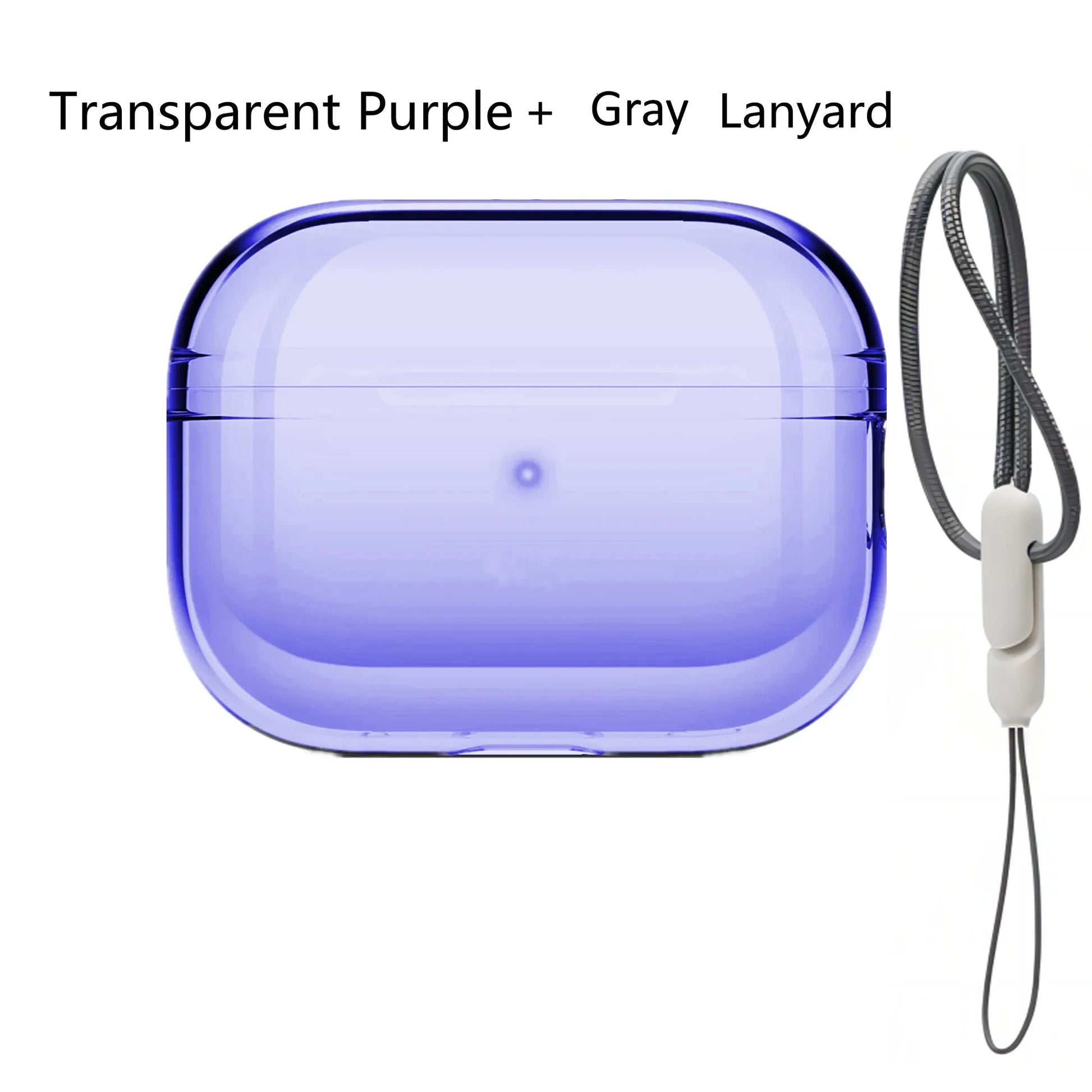 Colorful Transparent Protective Case Cover For Airpods Pro 2 TPU Soft Skin Shockproof Case Designed for Airpods Pro2 Earbuds - Color: Purple set 5