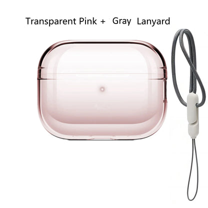 Colorful Transparent Protective Case Cover For Airpods Pro 2 TPU Soft Skin Shockproof Case Designed for Airpods Pro2 Earbuds - Color: Pink set 2