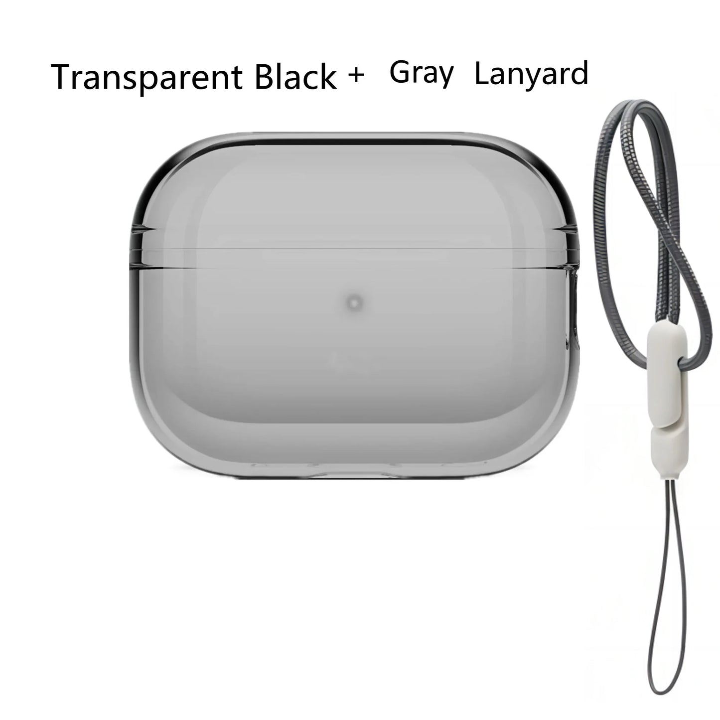 Colorful Transparent Protective Case Cover For Airpods Pro 2 TPU Soft Skin Shockproof Case Designed for Airpods Pro2 Earbuds - Color: Grey set 6