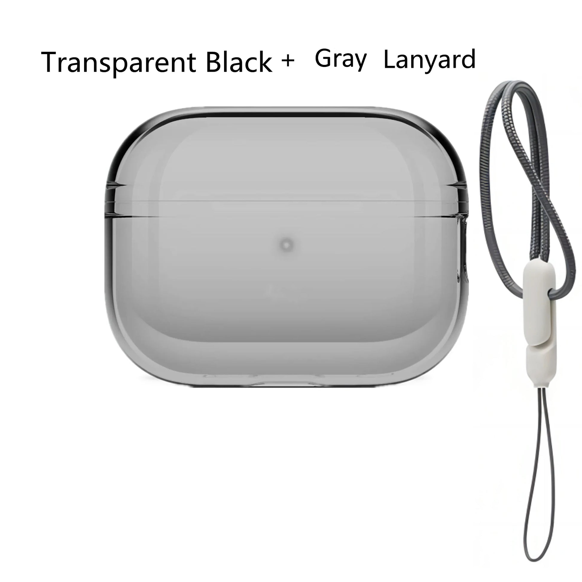 Colorful Transparent Protective Case Cover For Airpods Pro 2 TPU Soft Skin Shockproof Case Designed for Airpods Pro2 Earbuds - Color: Grey set 6