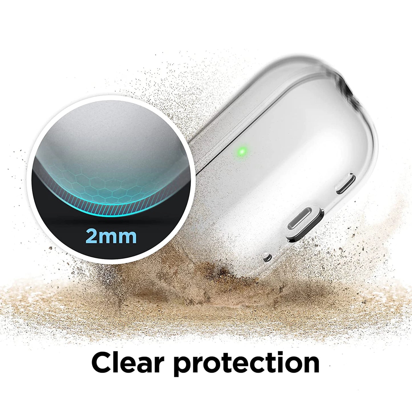 Colorful Transparent Protective Case Cover For Airpods Pro 2 TPU Soft Skin Shockproof Case Designed for Airpods Pro2 Earbuds